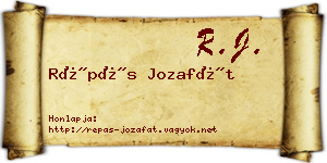 Répás Jozafát névjegykártya